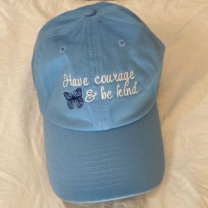 Disney Live Action Cinderella Blue Butterfly Have Courage and be Kind Hat